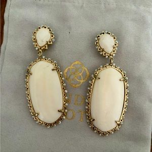 Kendra Scott Parsons White Clip on earrings